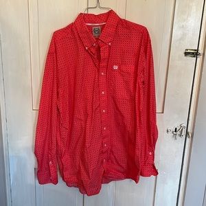 Cinch patterned button up